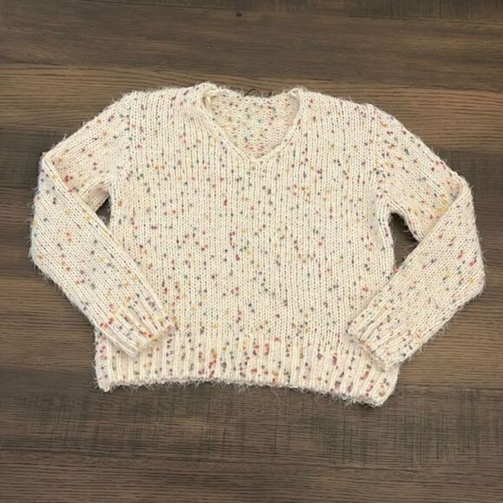 Doe & Rae Textured Confetti Sweater size Small